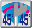 Cabezal basculante45° a ambos lados Cabezal basculante45° a ambos lados